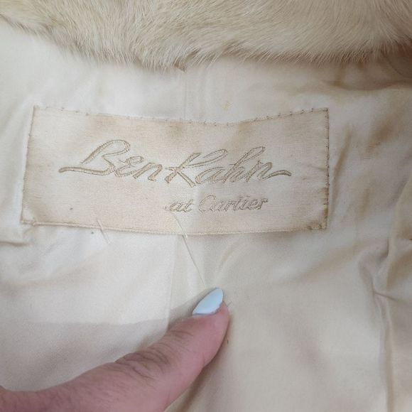 Ben Kahn At Cartier Vintage Geniune fur knit sleeve coat size small to medium - Picture 16 of 16